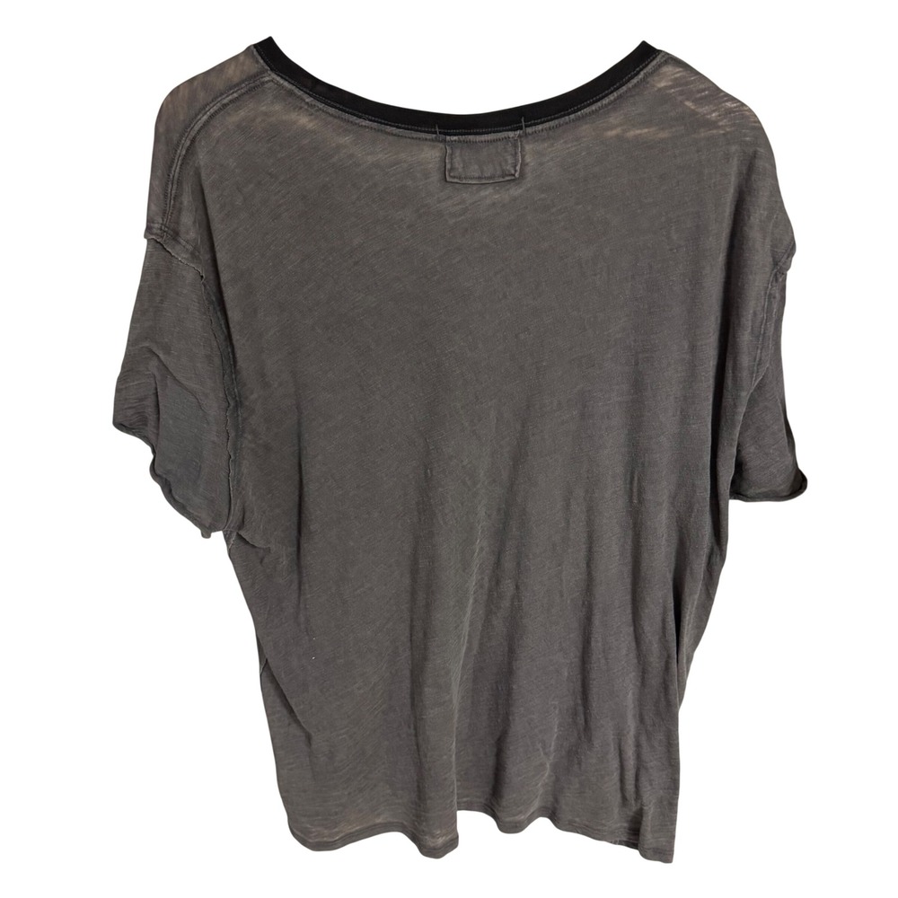 We The Free Mens Gray Slub Knit Short Sleeve T-Shirt Relaxed Fit Medium - Picture 3 of 8